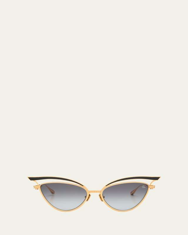 V-Glassliner Titanium Cat-Eye Sunglasses